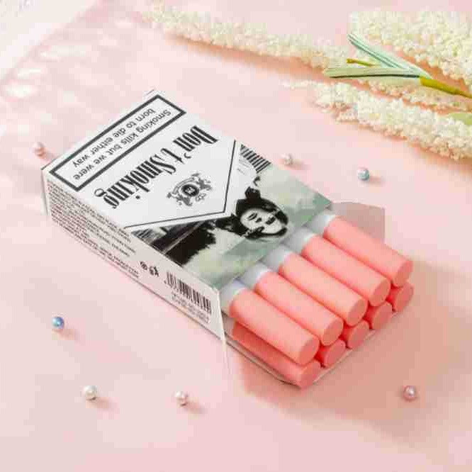 10 PCS Lana Del Rey Lipstick Matte Non Stick Cup Lip Gloss Smoke Pipe Lip Gloss Set Velvet Liquid Lipstick European Makeup eprolo
