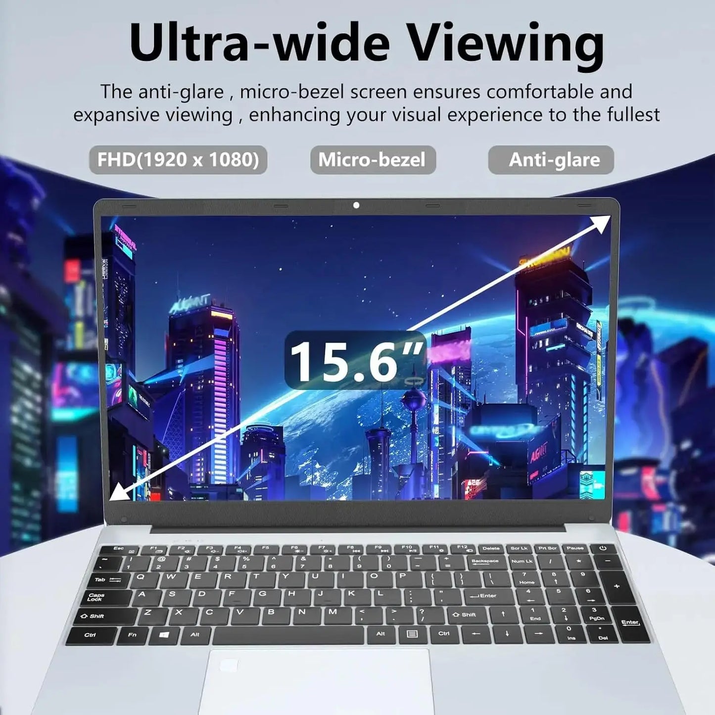 2026 15.6" Windows 11 Pro Laptop Computer Intel Core i9 10980HK 16GB 1TB Laptops Office Computer Fingerprint Unlock Notebook PC