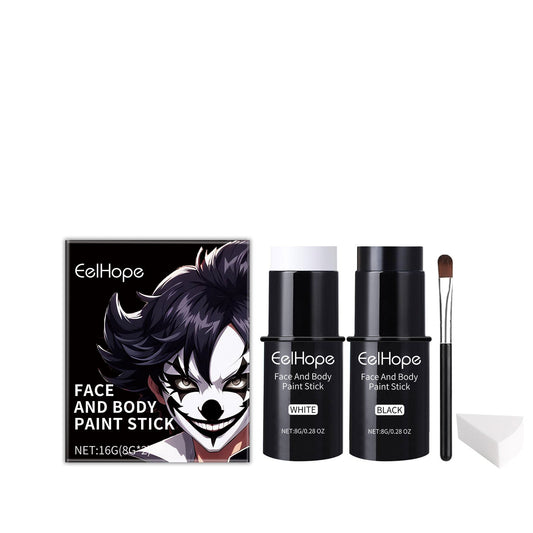 Halloween Face Painting Stick Set, Covered With Painted Foundation Makeup Clown Colorful Stick eprolo