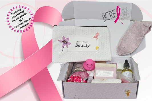 Breast cancer Awareness Gift Box - Hope for a warrior / a survivor - this is a support care pamper package - ALL Natural Lizush soap