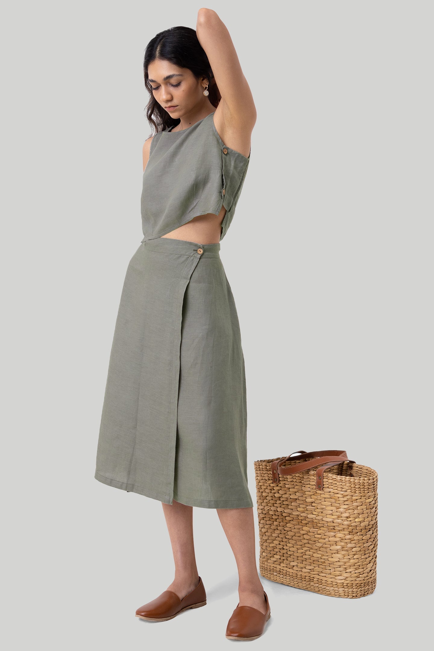 Boxy Crop Top in Dark Green DC-Reistor