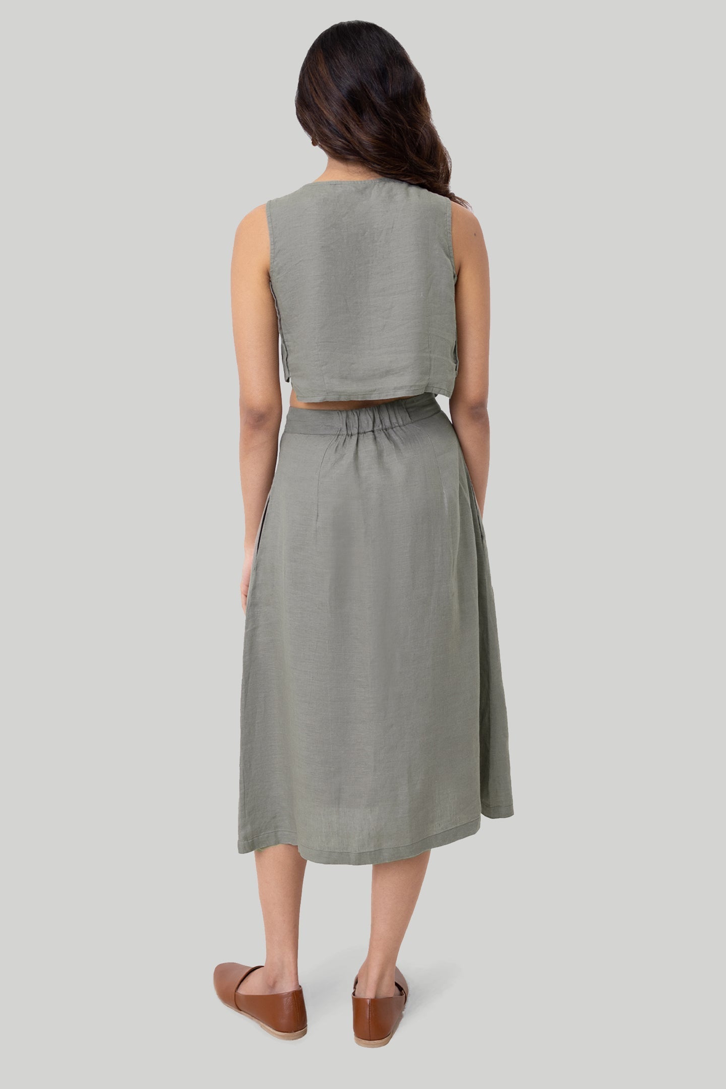 Boxy Crop Top in Dark Green DC-Reistor