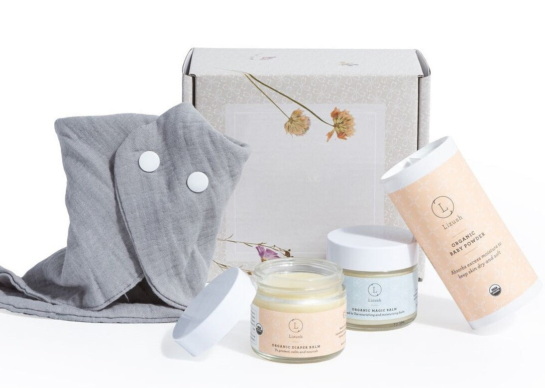 Organic new baby gift set - welcome little one! Lizush