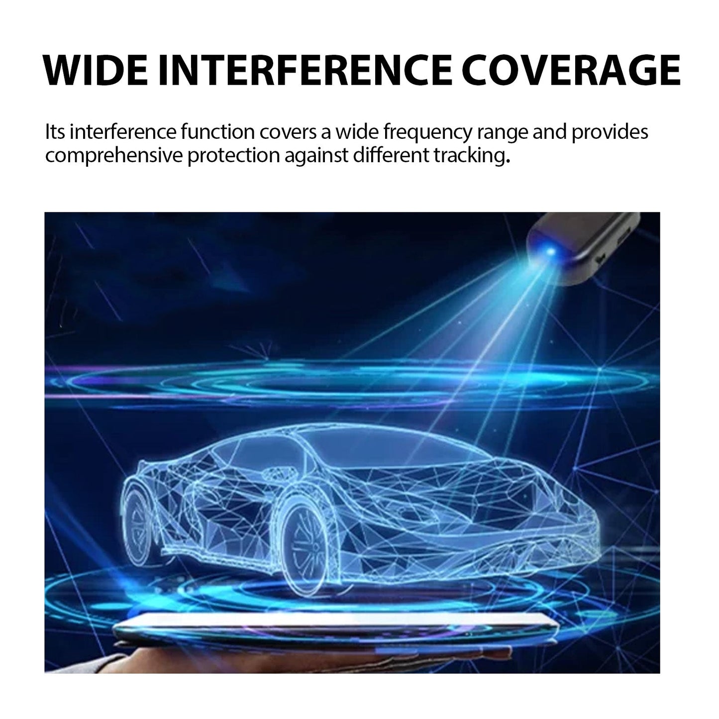 Car Stealth Jammer, Portable Radio Jammer With Adjustable Blocking Signal Coverage eprolo