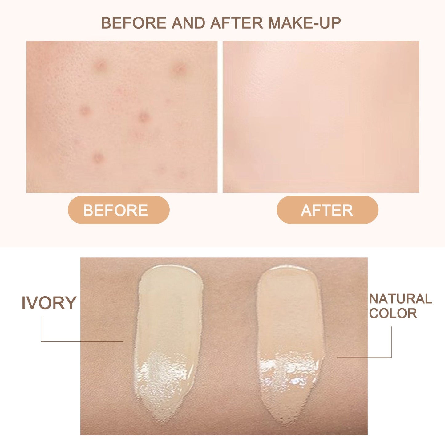 Moisture Cushion, Hides Facial Blemishes And Brighens Natural Nude Foundation Cream eprolo