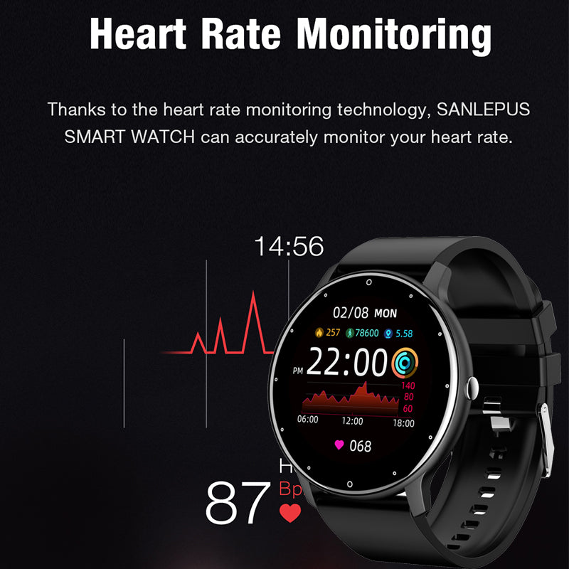 ZL02 Smart Bracelet Heart Rate Blood Pressure Blood Oxygen Monitoring Sports Pedometer Watch eprolo
