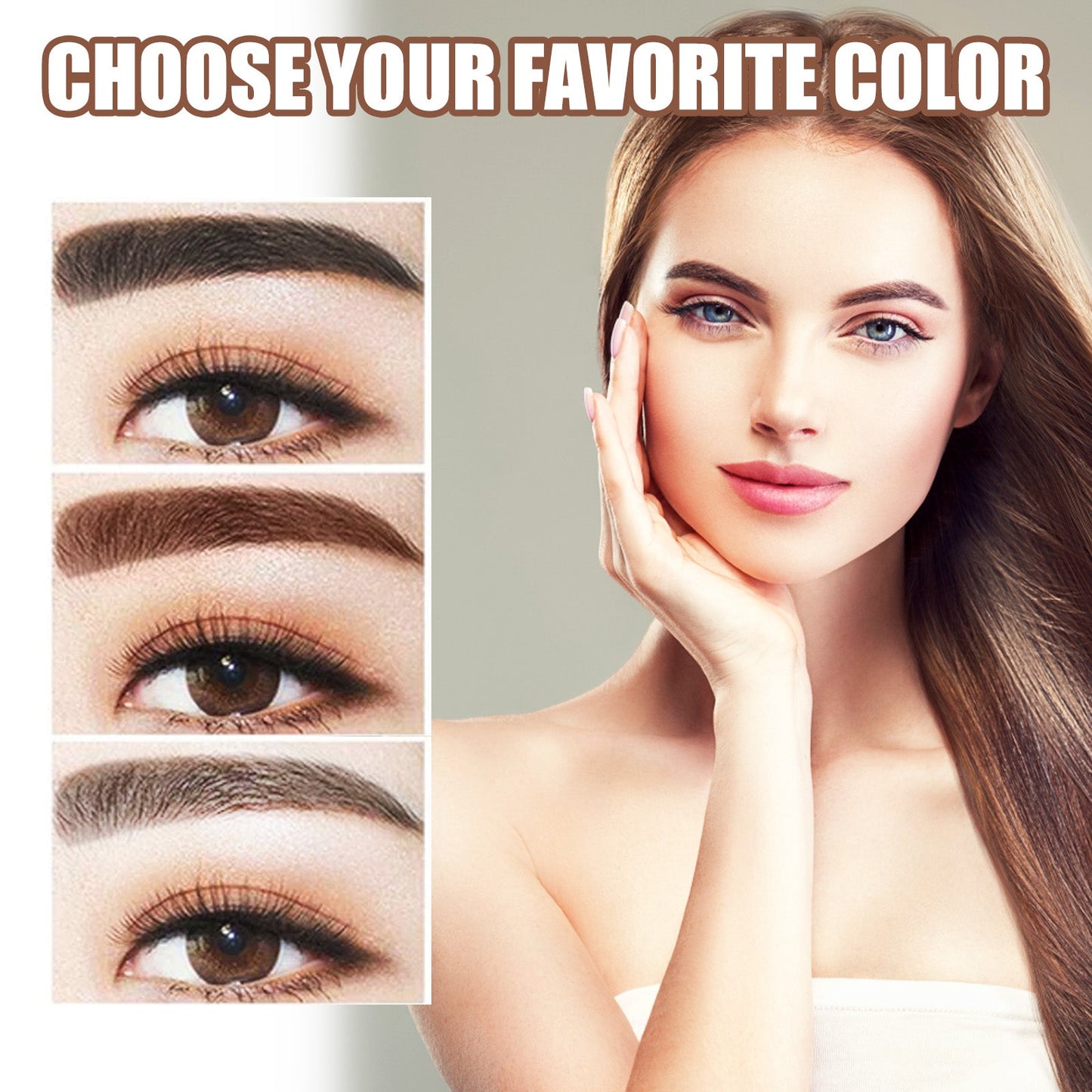 EELHOE  Eyebrow Pencil, Quick Makeup Eyebrow Natural Hairline Lazy Easy Waterproof With Eyebrow Card Eyebrow Brush eprolo