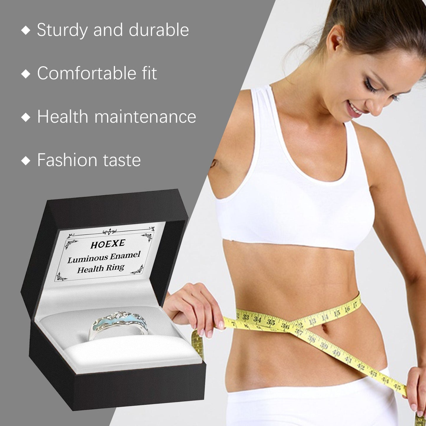 Hoexe Glow-In-The-Dark Enamel Ring Enhances Comfort In Daily Life Pamper The Body Sports Portable Ring eprolo