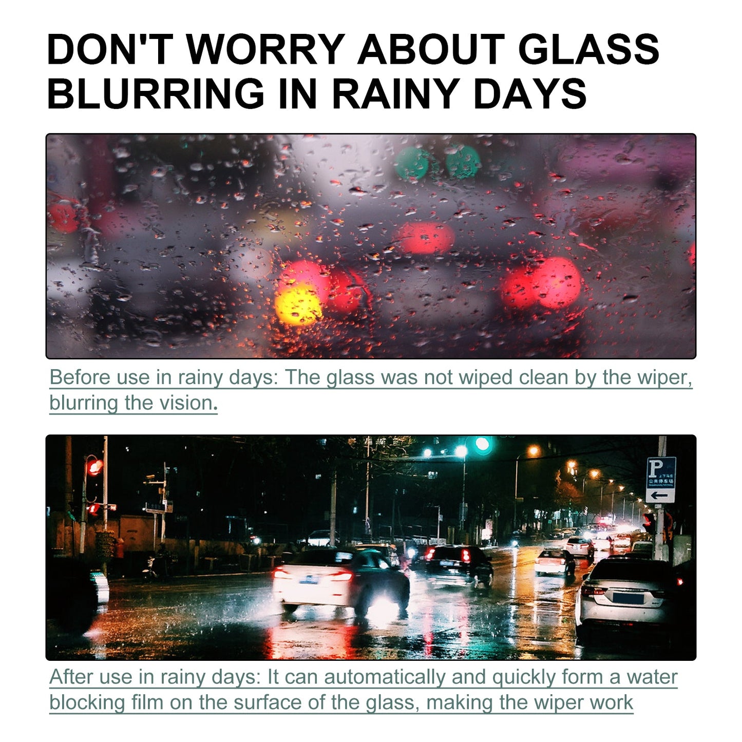 Car Glass-Anti Fog Hydrophobic Coating Spray, Rearview Mirror Windshield Cleaner Stains Hydrophobic Water Spray Antifogging Agent eprolo