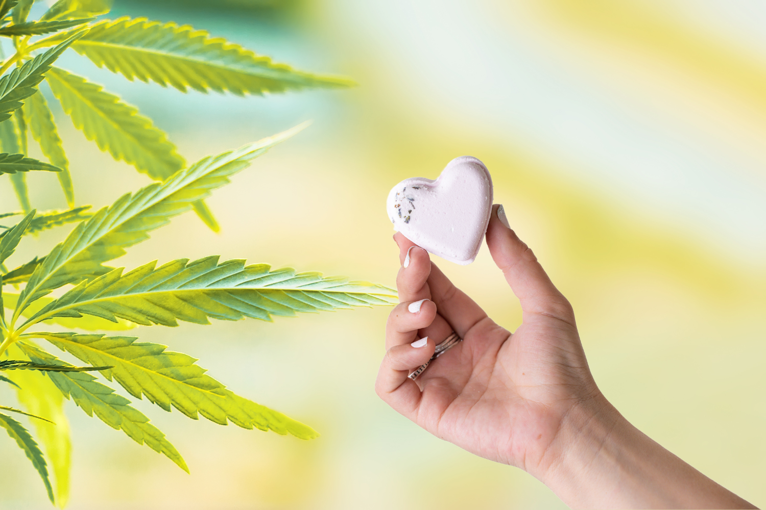 Bath Bombs with CBD -  5 Hearts Shaped with CBD - in a Gift Box - Can be personalized. (THC free) Lizush soap