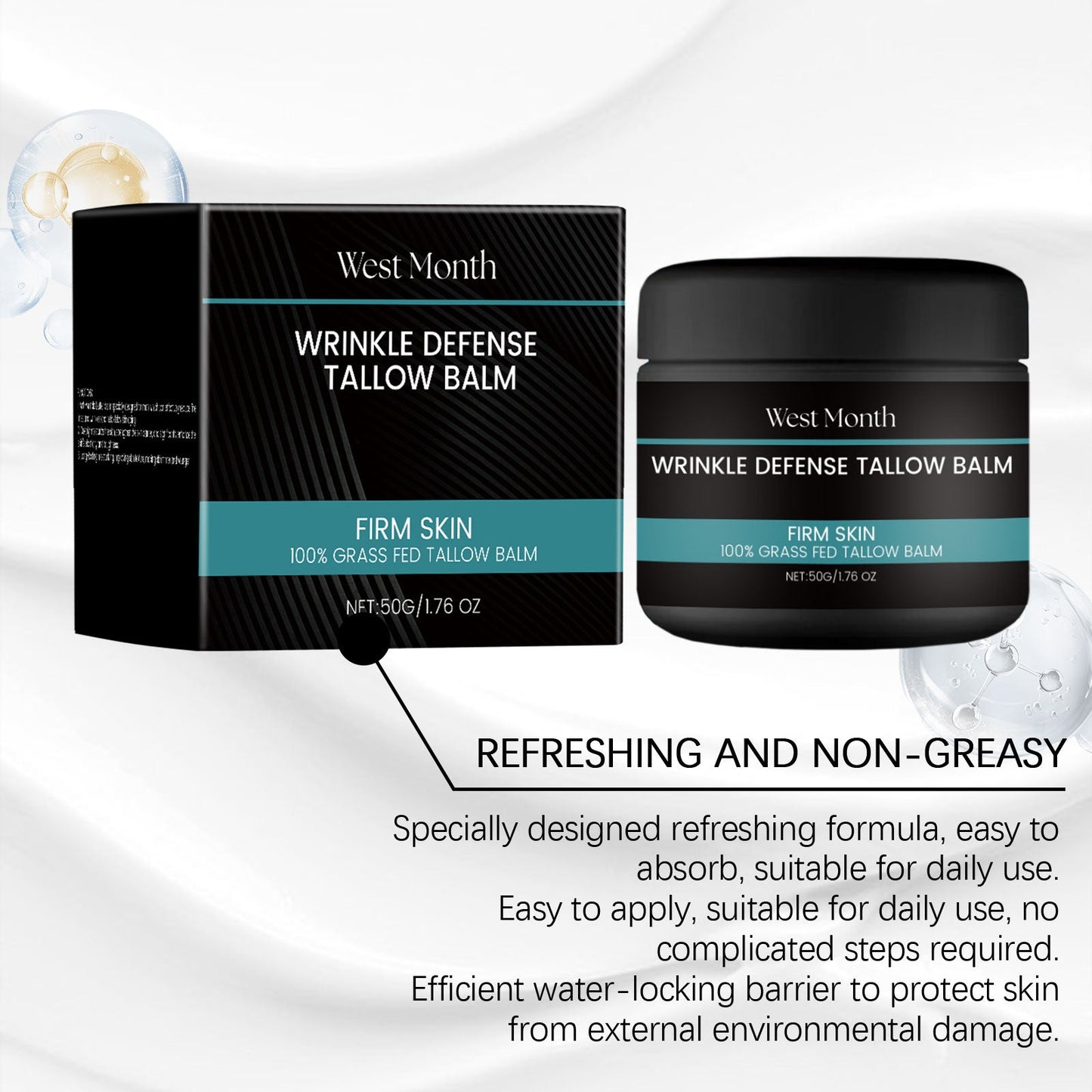 West&Month Men's Facial Butter, Facial Moisturizer Nourishes Men's Facial Moisturizing Cream eprolo