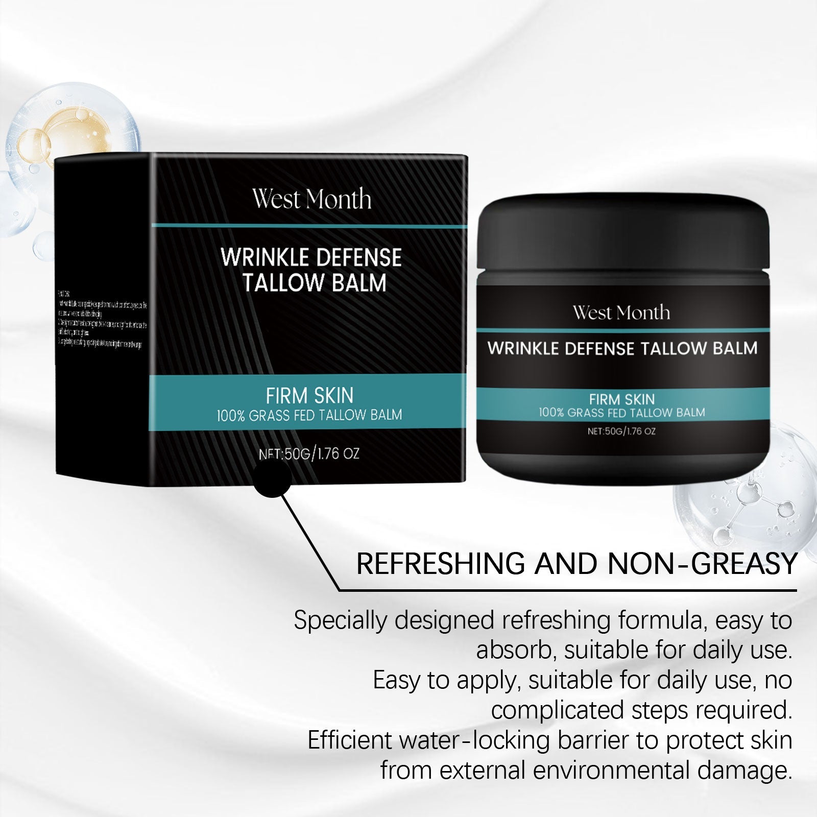 West&Month Men's Facial Butter, Facial Moisturizer Nourishes Men's Facial Moisturizing Cream eprolo