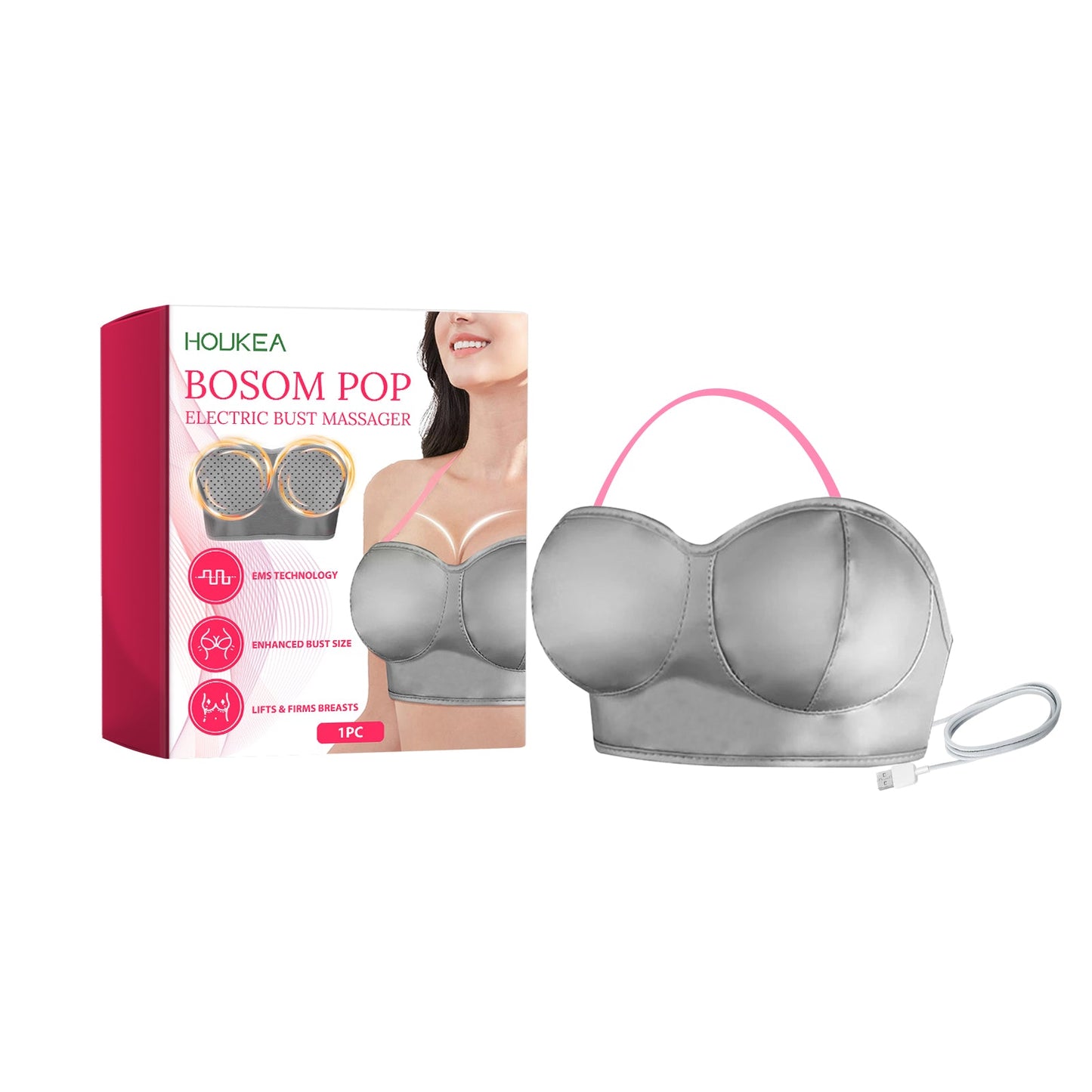 Electric Breast Massager, Firming Full Firm Anti-Sagging Volumizing Lift Massage Chest Treatment eprolo