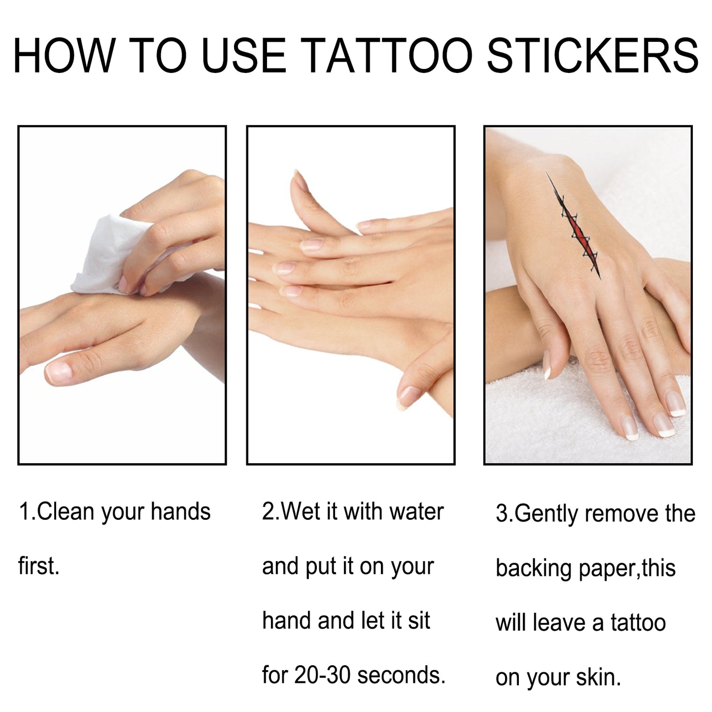 Halloween Tattoo Stickers, Halloween Horror Party Party Makeup Decorative Mouth Tattoo Stickers eprolo