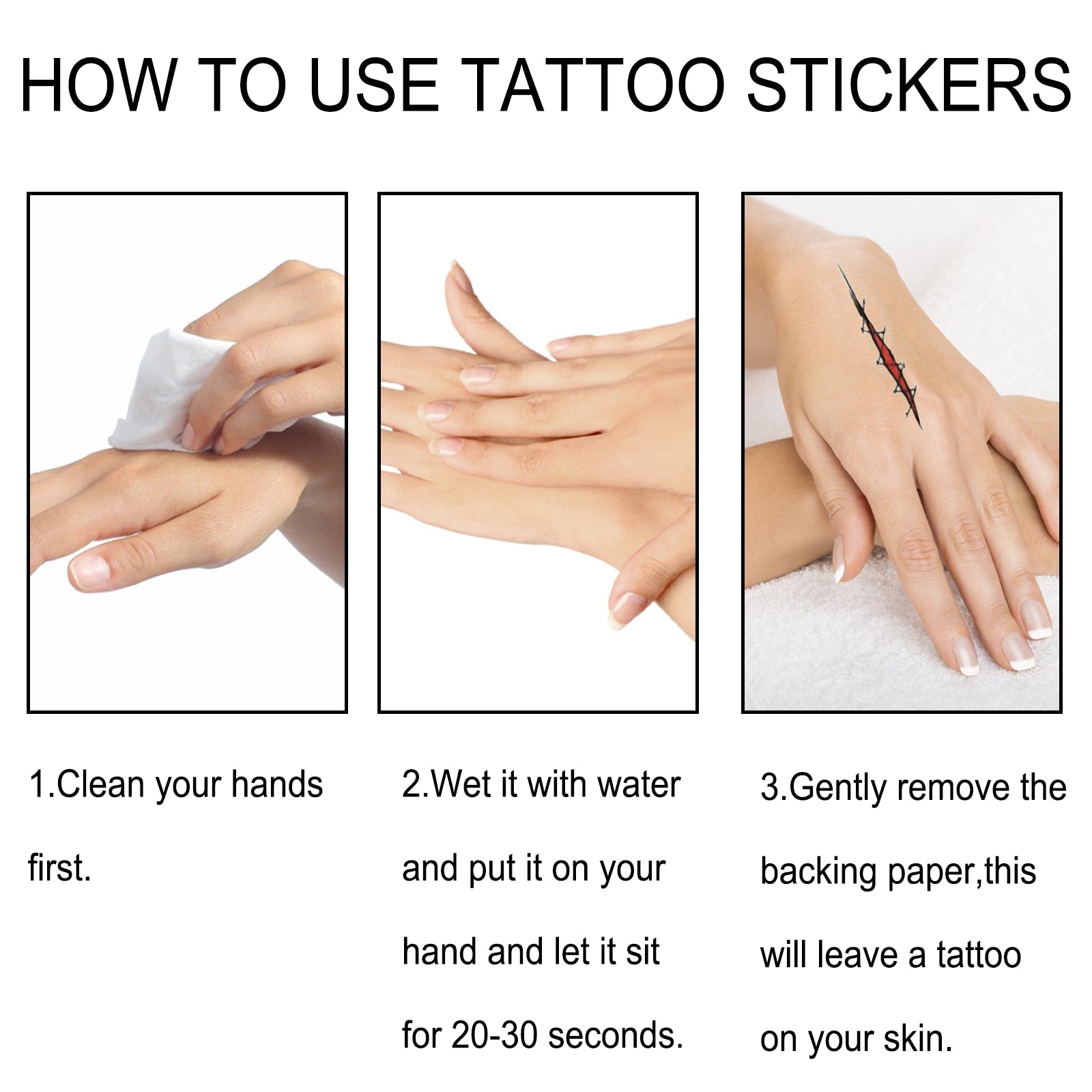 Halloween Tattoo Stickers, Halloween Horror Party Party Makeup Decorative Mouth Tattoo Stickers eprolo