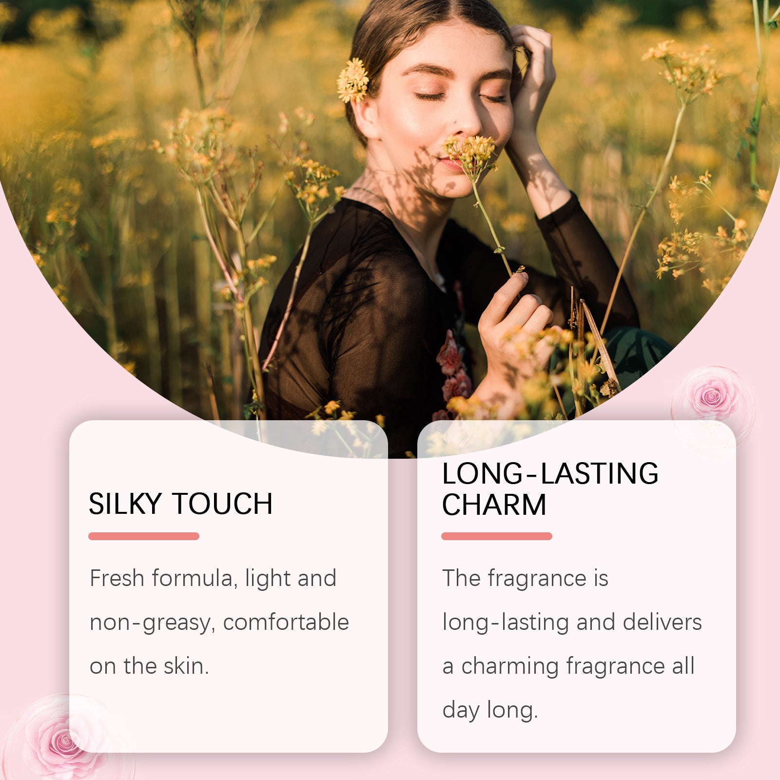 Roxelis Peony Fragrance For Women, Lasting Light Fragrance Fresh Floral Peony Charm Rose Fragrance Perfume eprolo