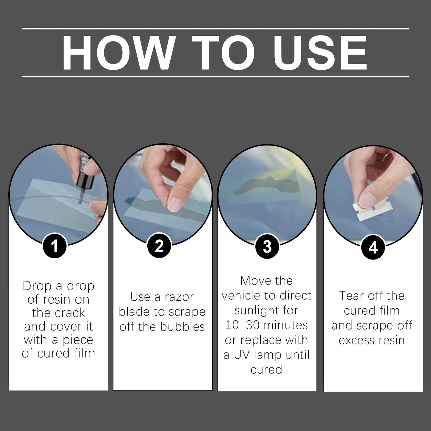 Automotive Windshield Crack Care Solution Automotive Glass Care Tool Crack Glass Adhesive Solution eprolo