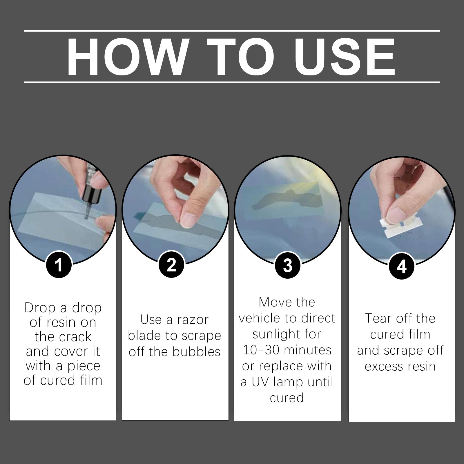 Automotive Windshield Crack Care Solution Automotive Glass Care Tool Crack Glass Adhesive Solution eprolo