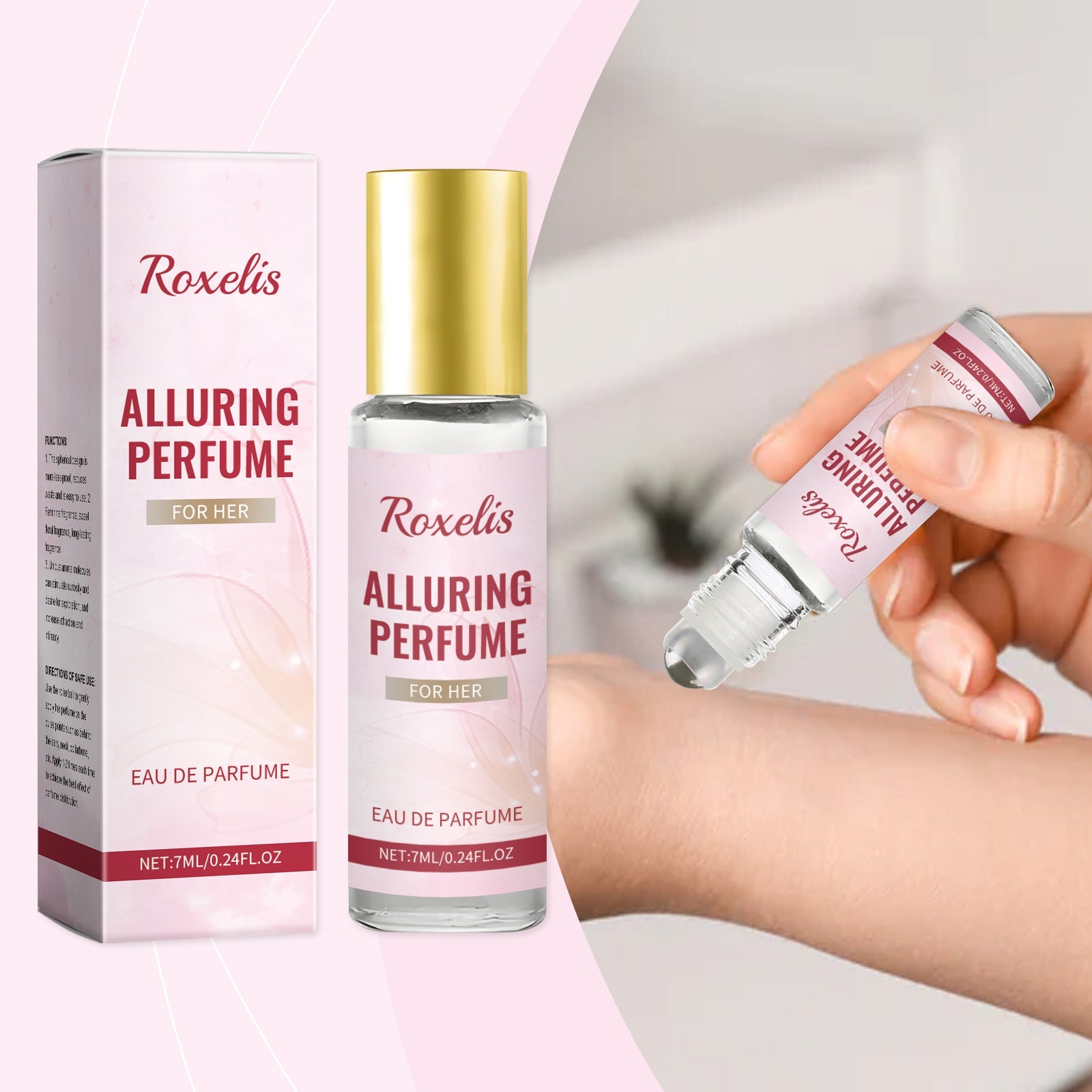 Roxelis Charm Light Floral Water, Mild Fresh Light Scent Lasting Fragrance Light Elegant Exudes Charm Fragrance Convenient Perfume eprolo