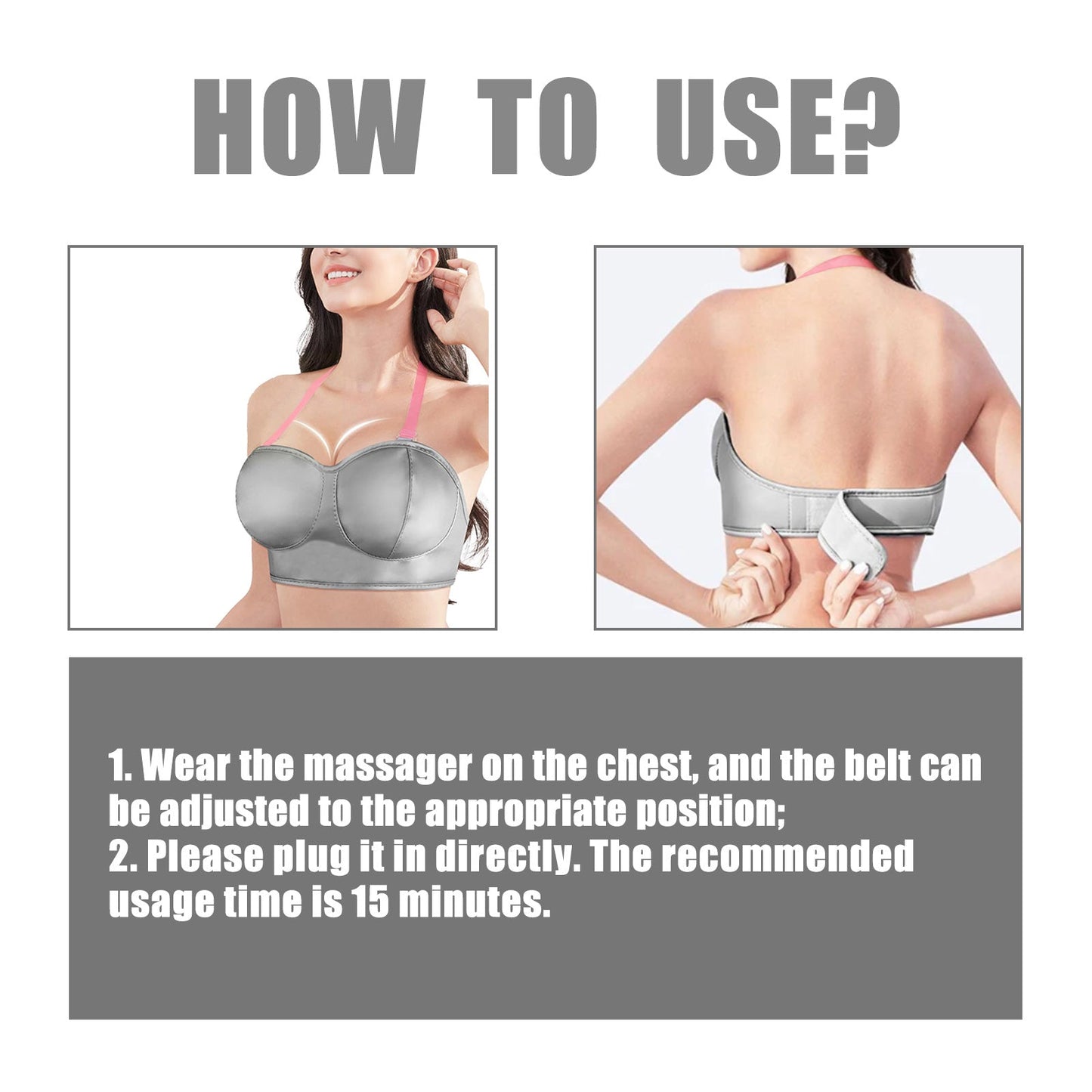 Electric Breast Massager, Firming Full Firm Anti-Sagging Volumizing Lift Massage Chest Treatment eprolo