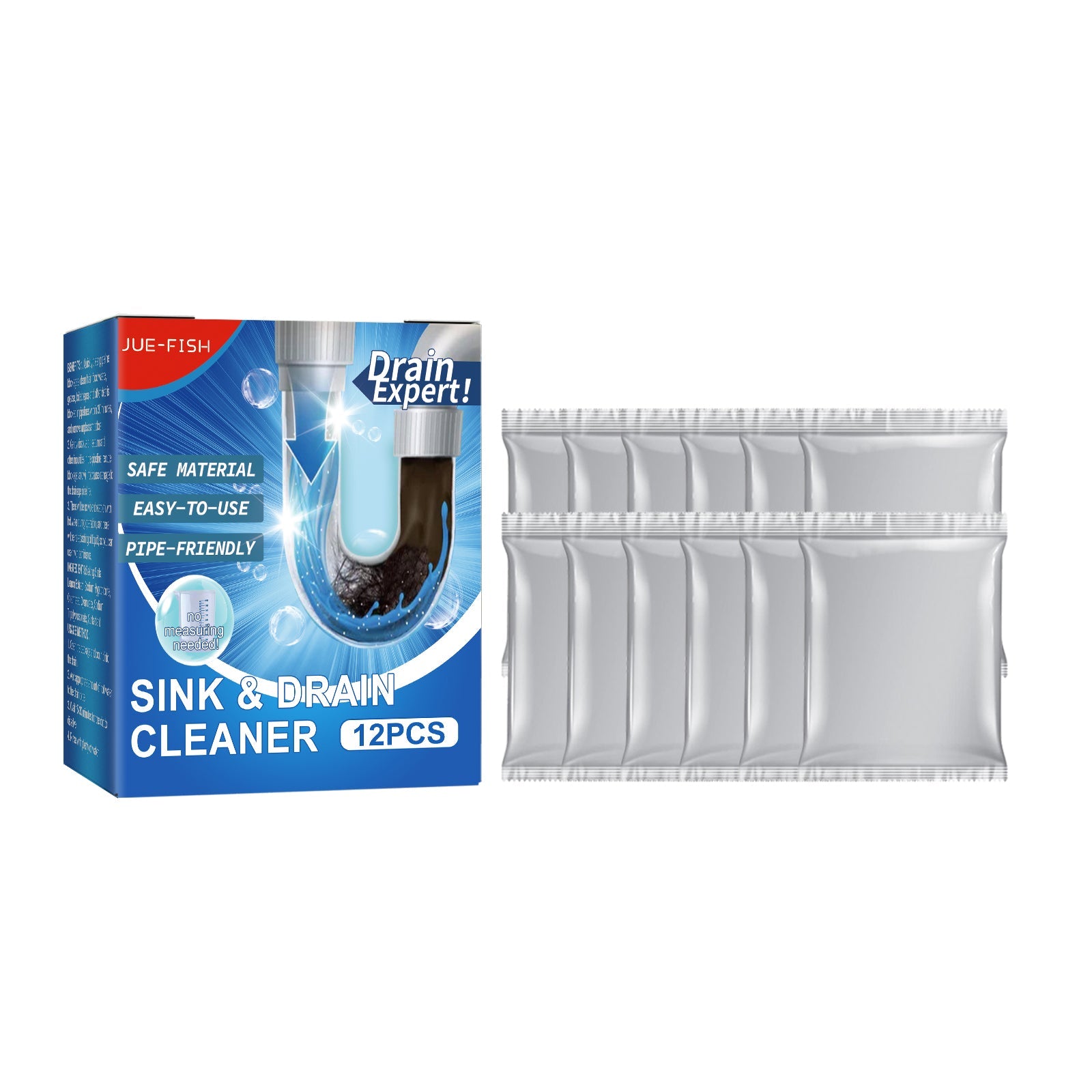 Drain Cleaner, Toilet Kitchen Drain Anti-Clogging Deodorant Dredging Cleaner eprolo