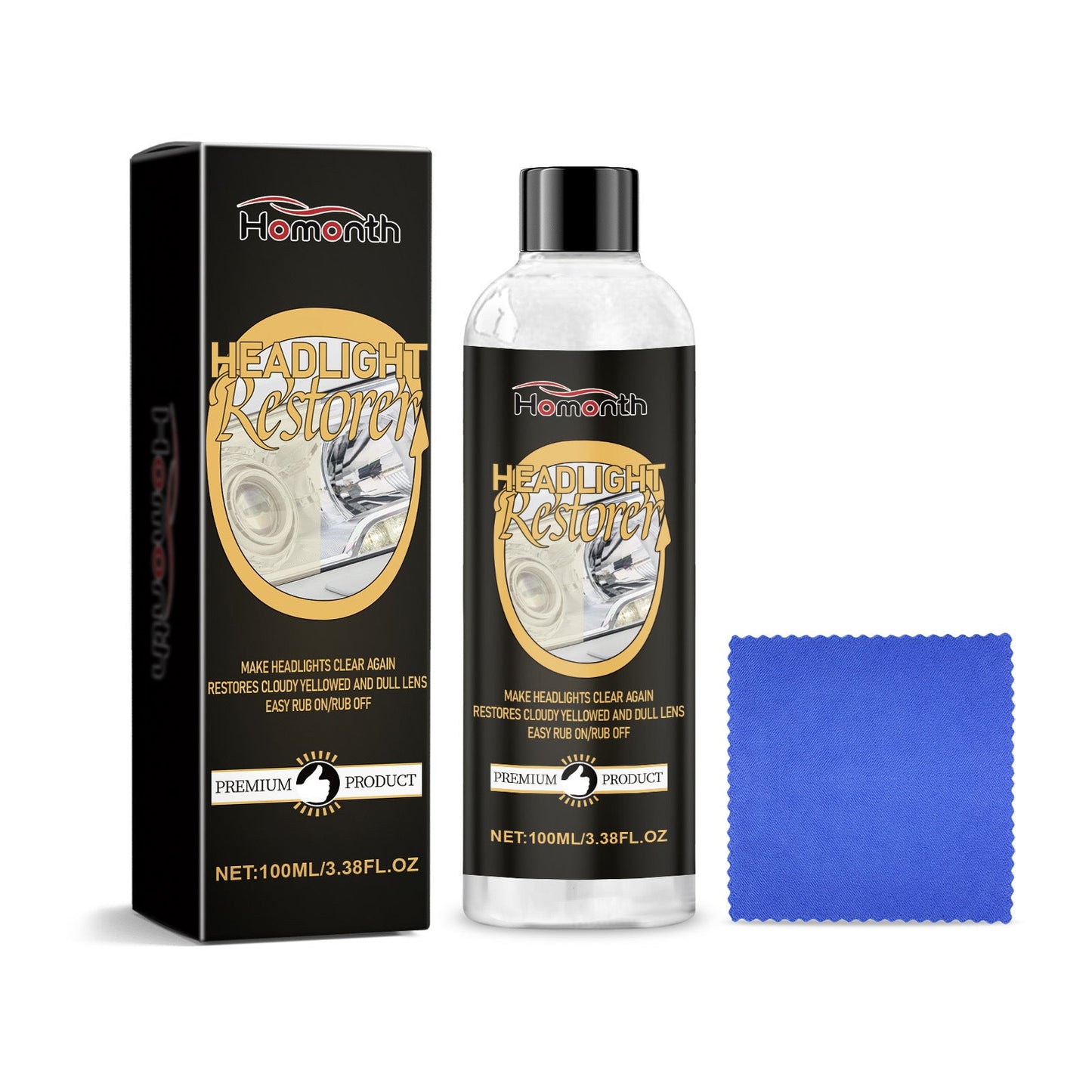 Car Headlight Repair And Polishing Set, Refurbished Coating Maintenance Brightening Lamp Care Set eprolo