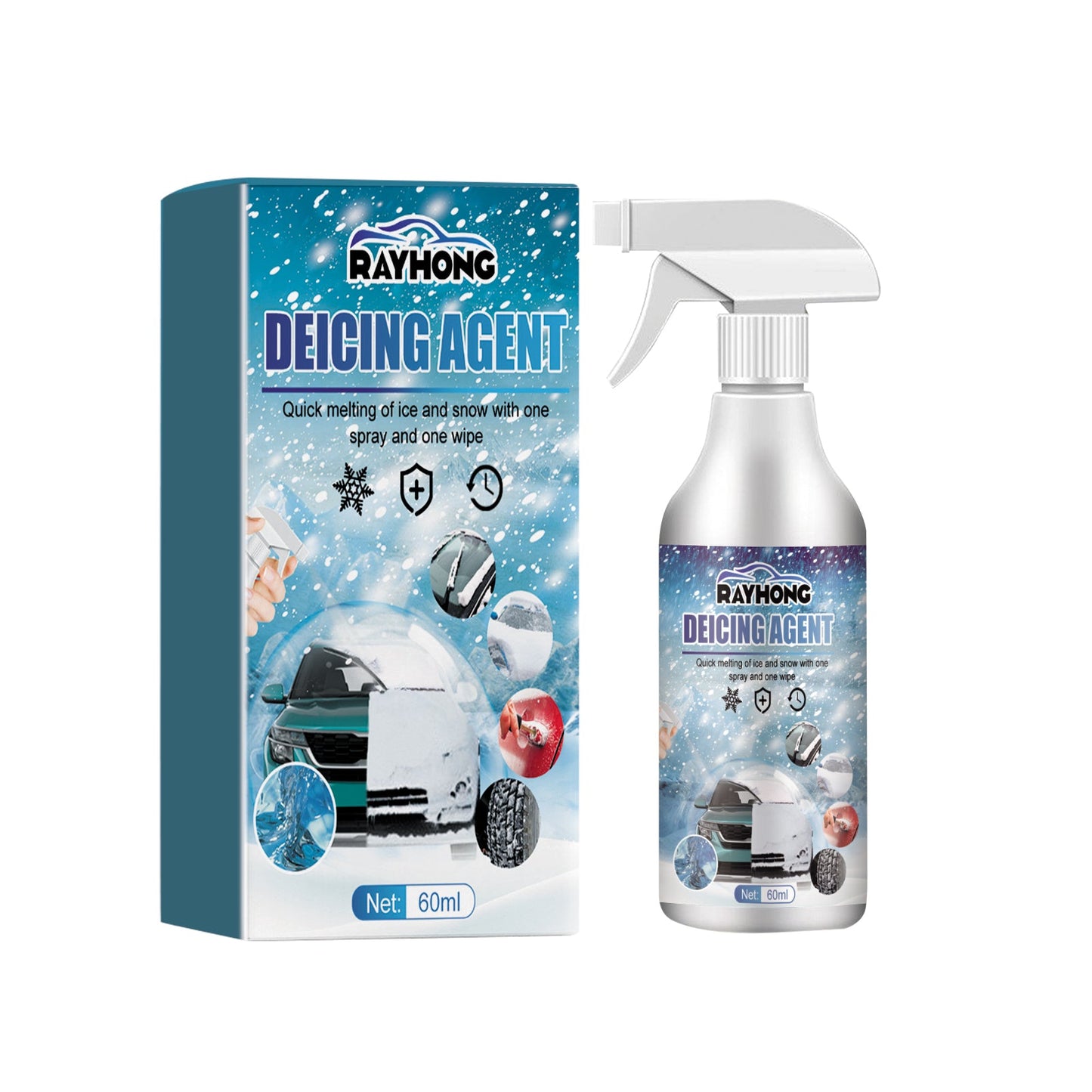Snow Defrosting Agent, Car Windshield Windows Fast And Powerful Defrosting Defogging Deicing And Snow-melting Cleaning Agent eprolo