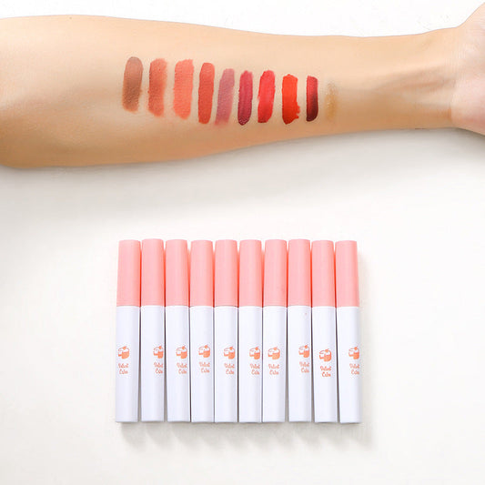 10 PCS Lana Del Rey Lipstick Matte Non Stick Cup Lip Gloss Smoke Pipe Lip Gloss Set Velvet Liquid Lipstick European Makeup eprolo
