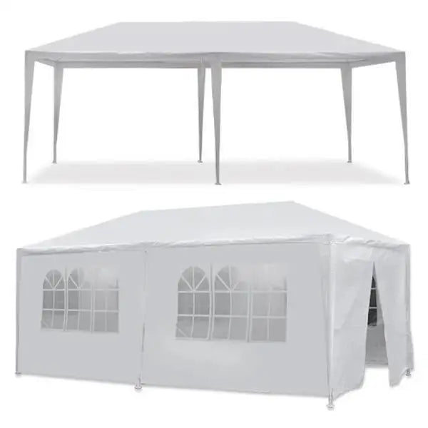 10x20' Outdoor Garden Aluminum Pole PVC Fabric Gazebo Tent Wedding Party Canopy Marquee with 6 Removable Sidewalls ferrersa