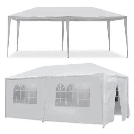 10x20' Outdoor Garden Aluminum Pole PVC Fabric Gazebo Tent Wedding Party Canopy Marquee with 6 Removable Sidewalls ferrersa