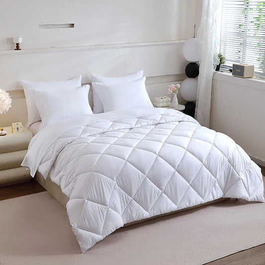 Premium 7-Piece King Bedding Set Durable Polyester Includes Mattress Topper Pillowcases Flat Sheet for Relaxation Simple ferrersa