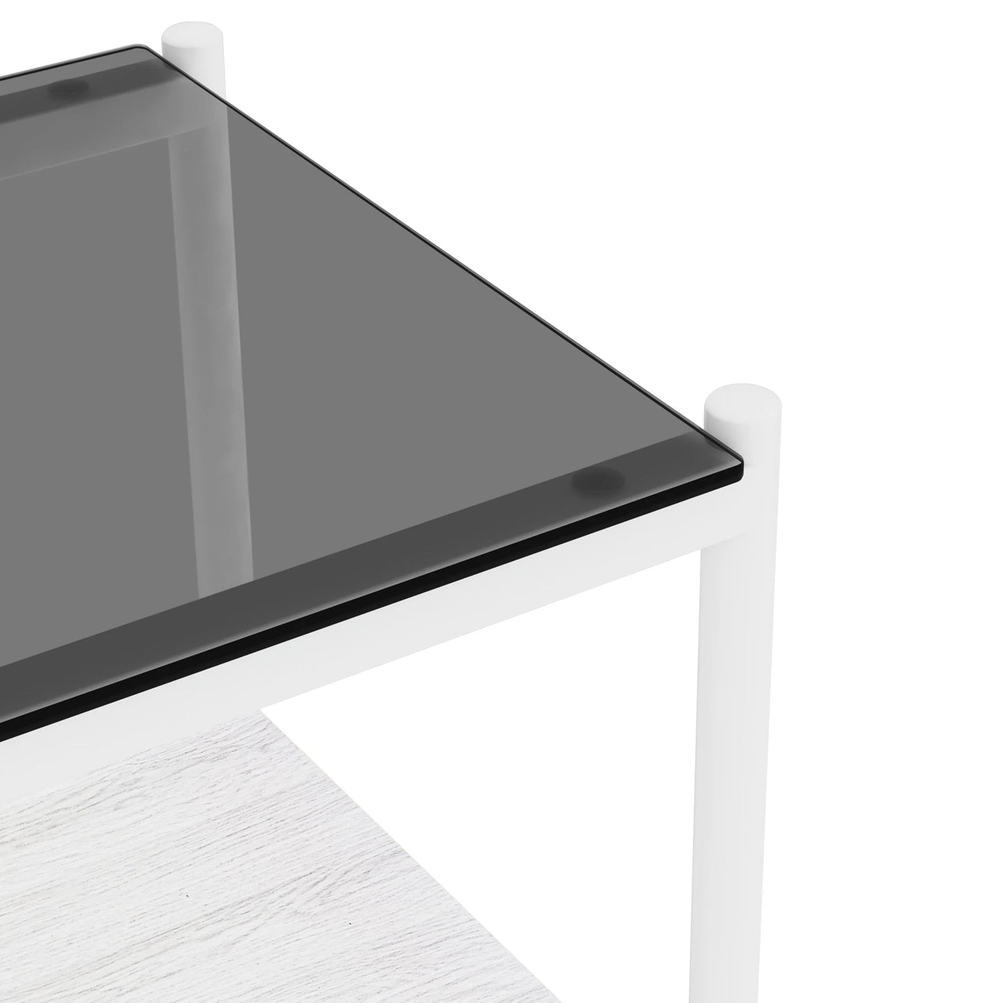 New Modern Grey Tempered Glass Table Two Side Tables Sets Bedside Table for Living Room Furniture Free Shipping ferrersa