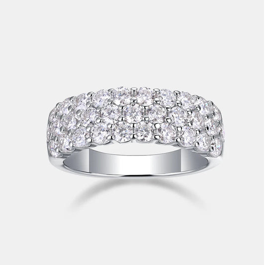 Sparkling Multiple Stones Moissanite Wedding Engagement Ring S925 Sterling Silver White clear Women Jewelry Ring Promise Ring ferrersa