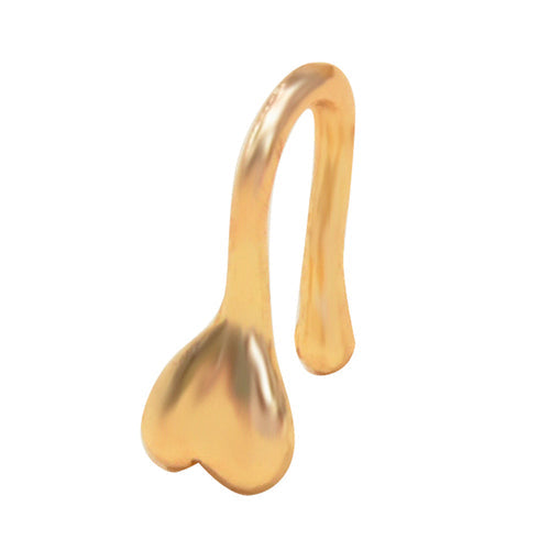 1pc Gold Silver Geometric Heart Fake Nose Ring Lip Body Piercing Stud ferrersa