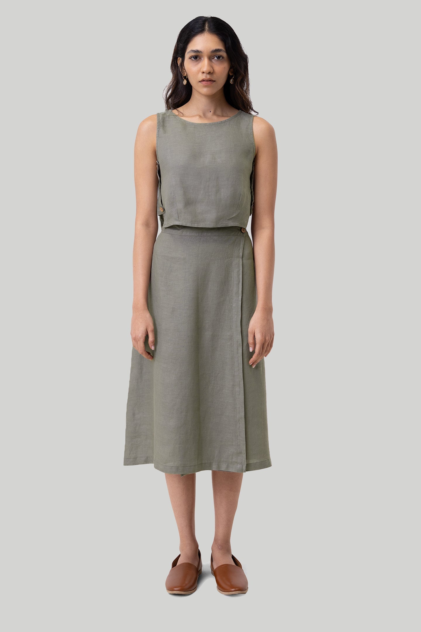 Boxy Crop Top in Dark Green DC-Reistor
