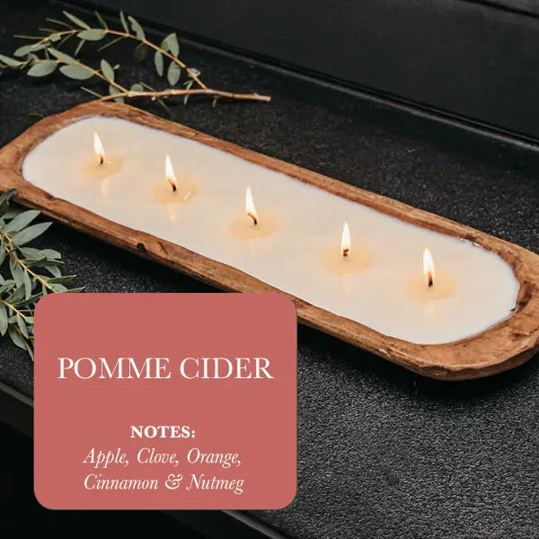 5-Wick Dough Bowl Soy Candle - Pomme Cider DC-TLC Candle Co.