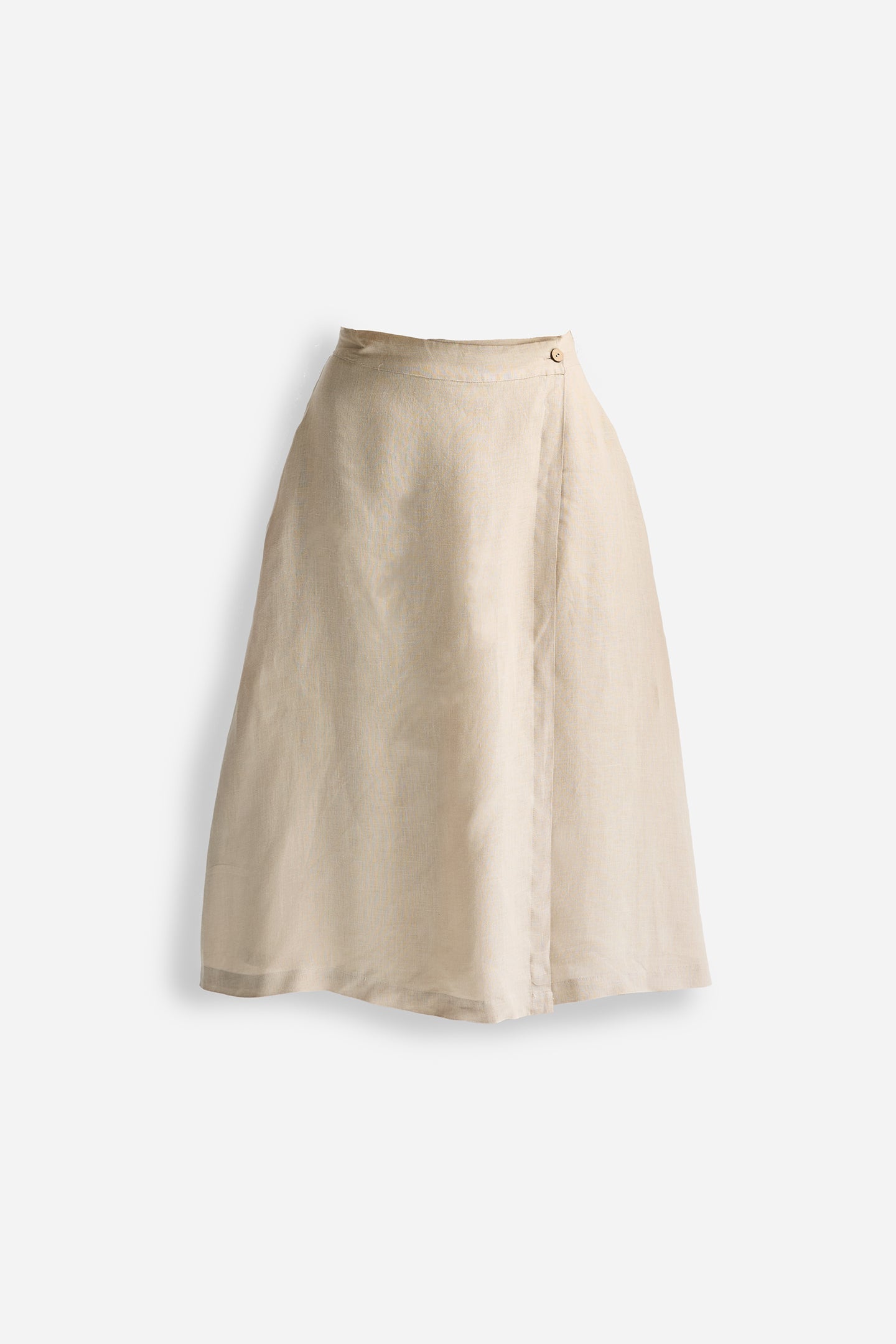 Overlap Midi Skirt in Neutral Beige DC-Reistor
