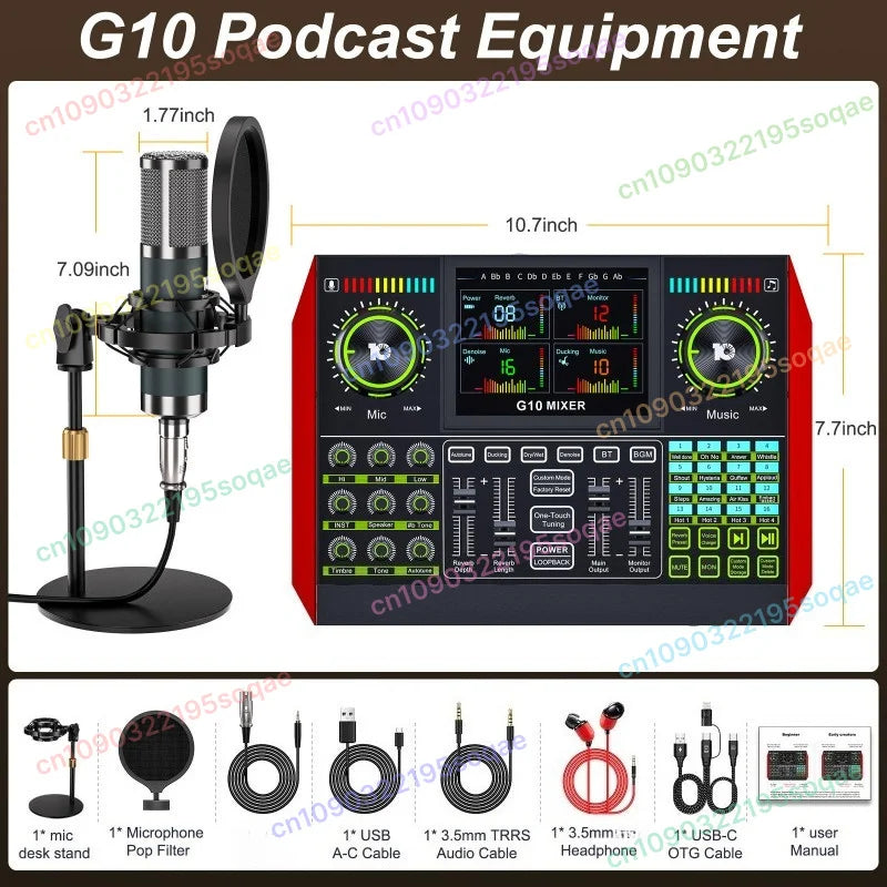 G10-BM800 English sound card live broadcast special equipment mobile phone computer professional set