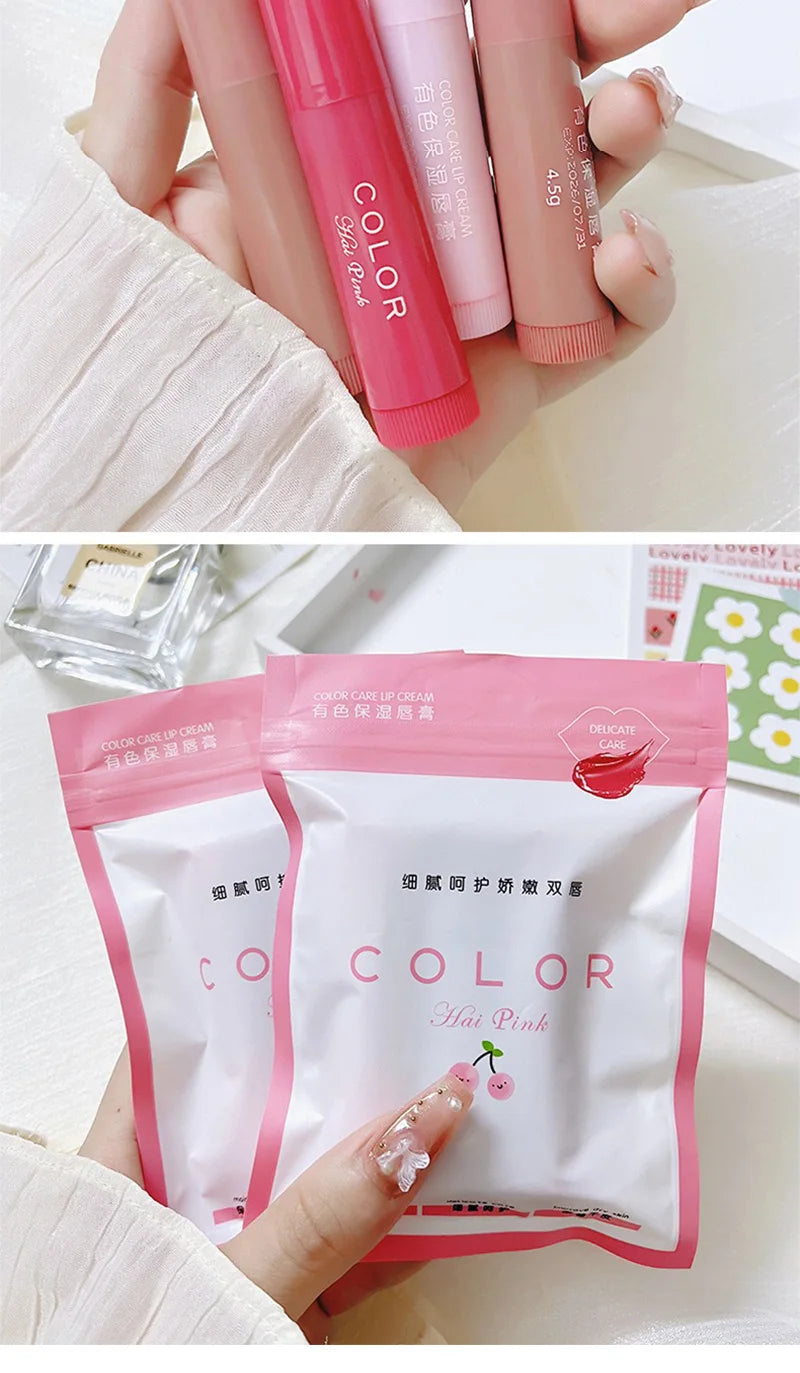 HAIPINK 3-Piece Set Tinted Moisturizing Lip Balm - Hydrating, Fade Lip Lines, Prevent Chapping ferrersa