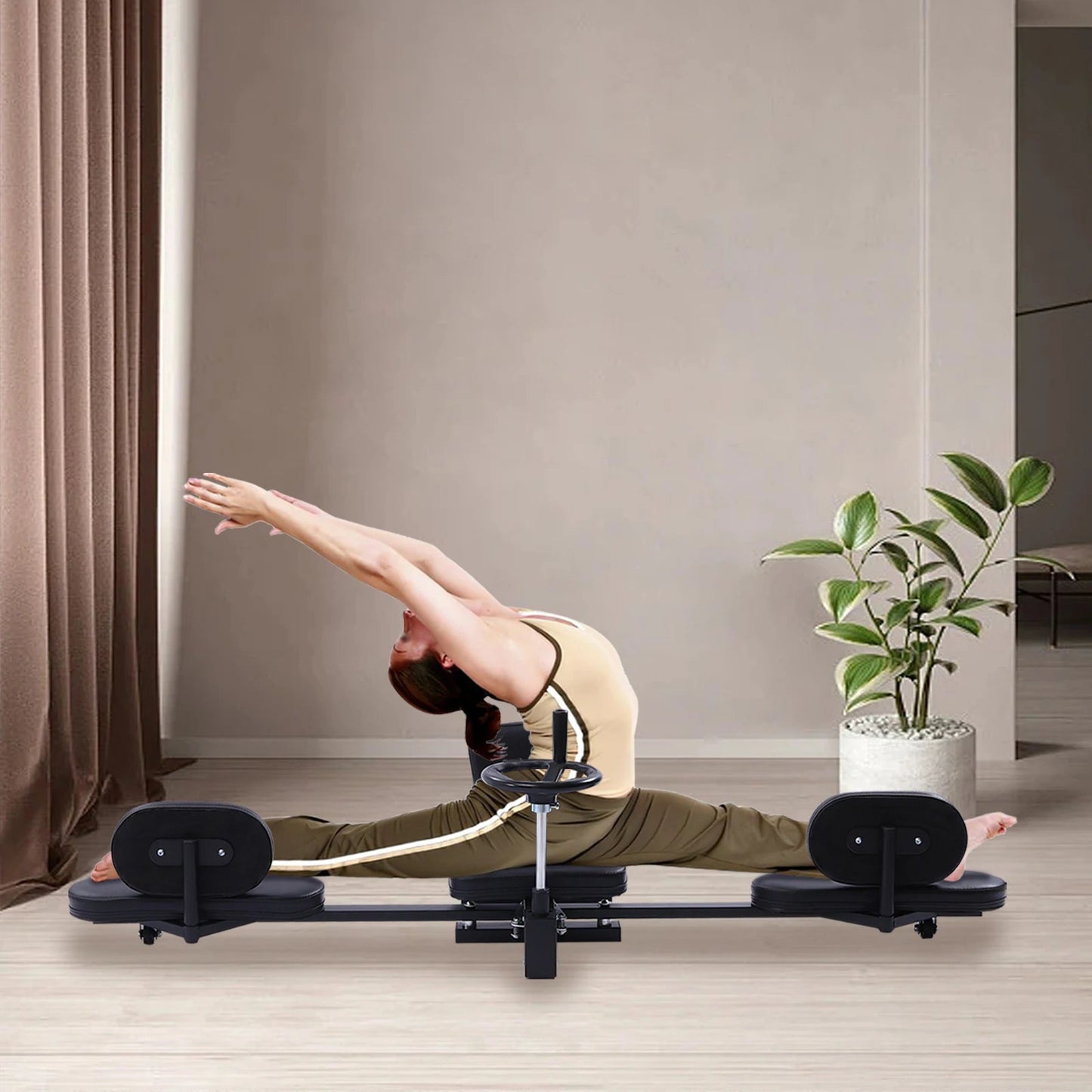Leg Stretcher Fitness Training Equipment Sports Flexibility Stretching Machine 3 Bar 100KG for Ballet Yoga Home Gym Exercise ferrersa