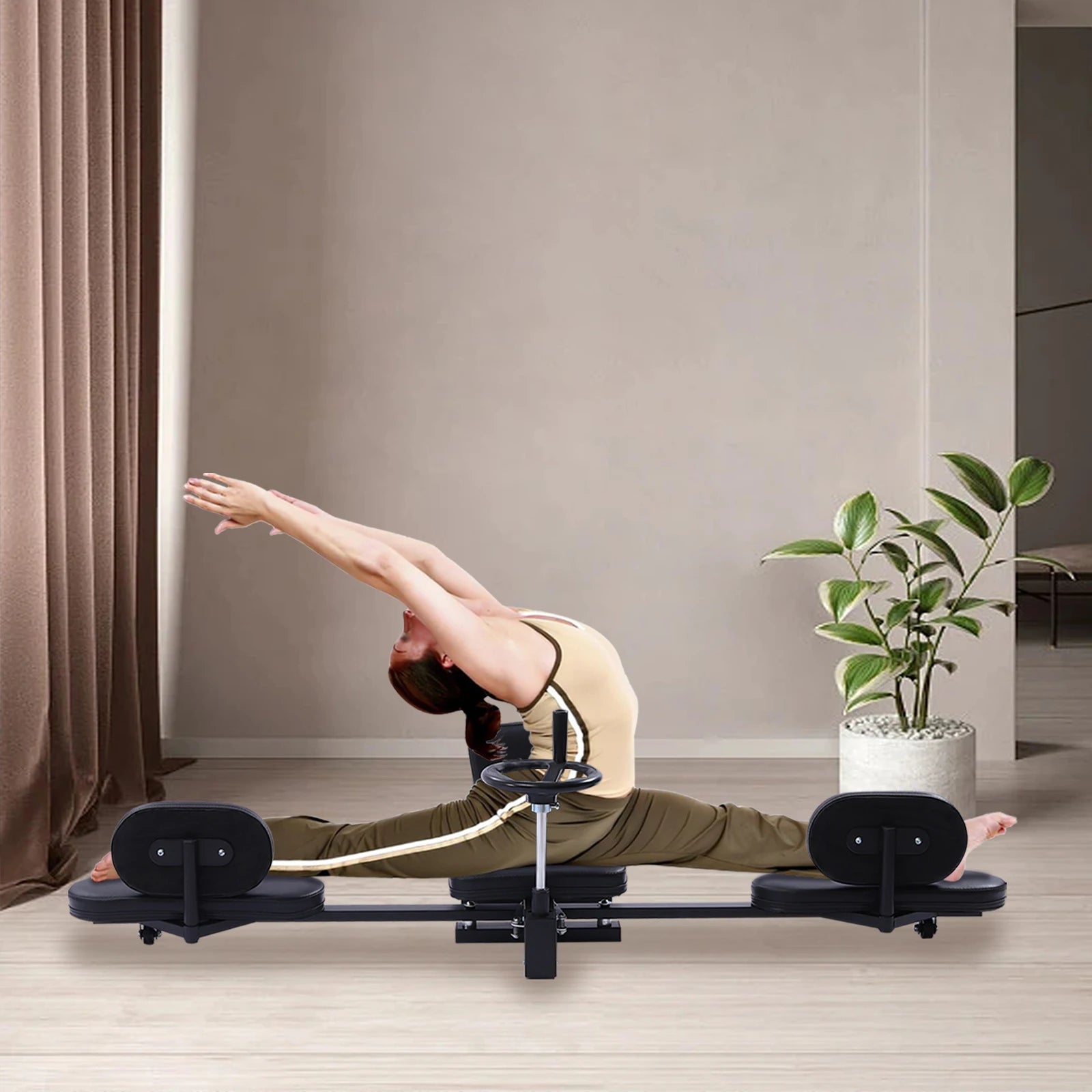 Leg Stretcher Fitness Training Equipment Sports Flexibility Stretching Machine 3 Bar 100KG for Ballet Yoga Home Gym Exercise ferrersa
