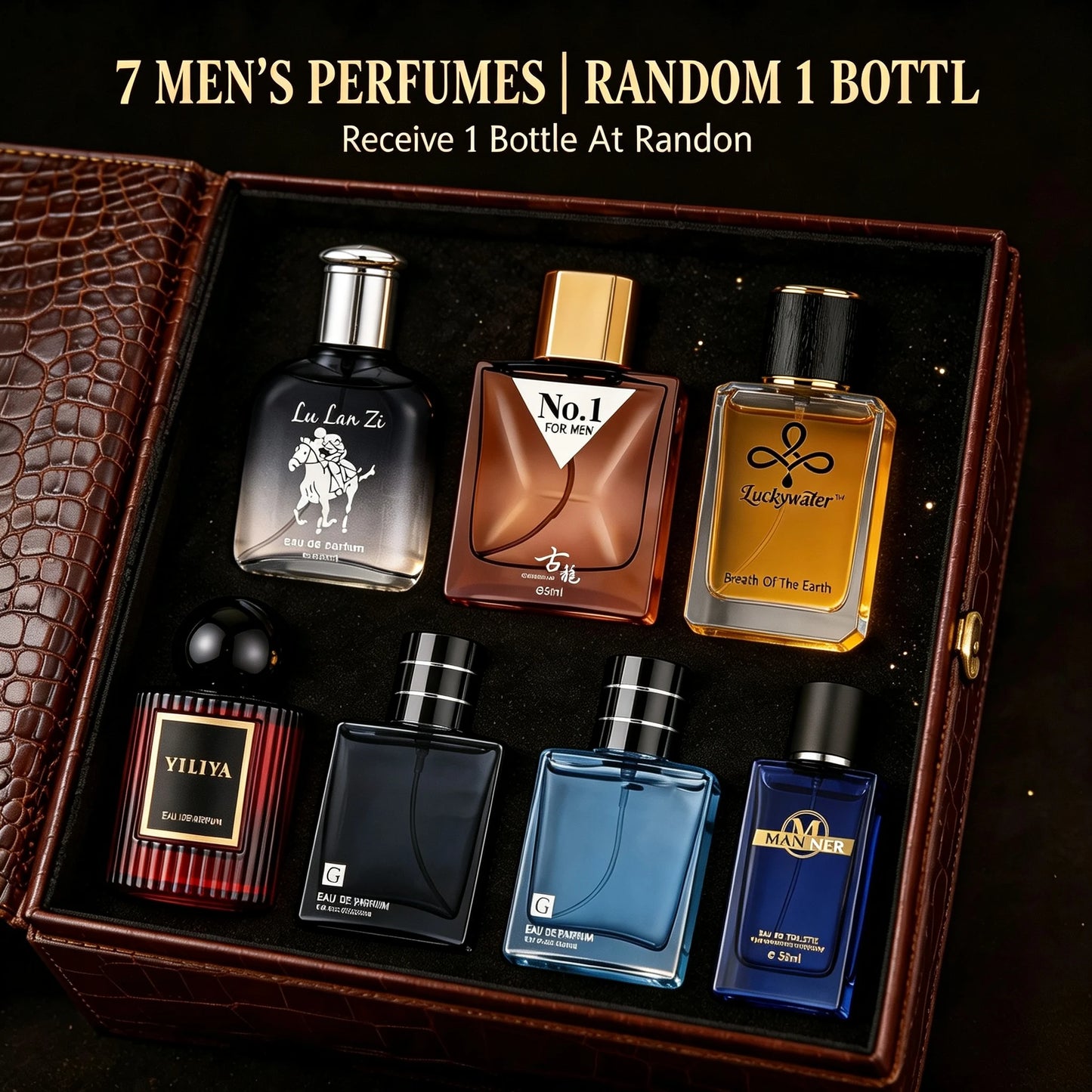 Men Cologne Blind Box, Random 1 Bottle out of 7 Fragrances,