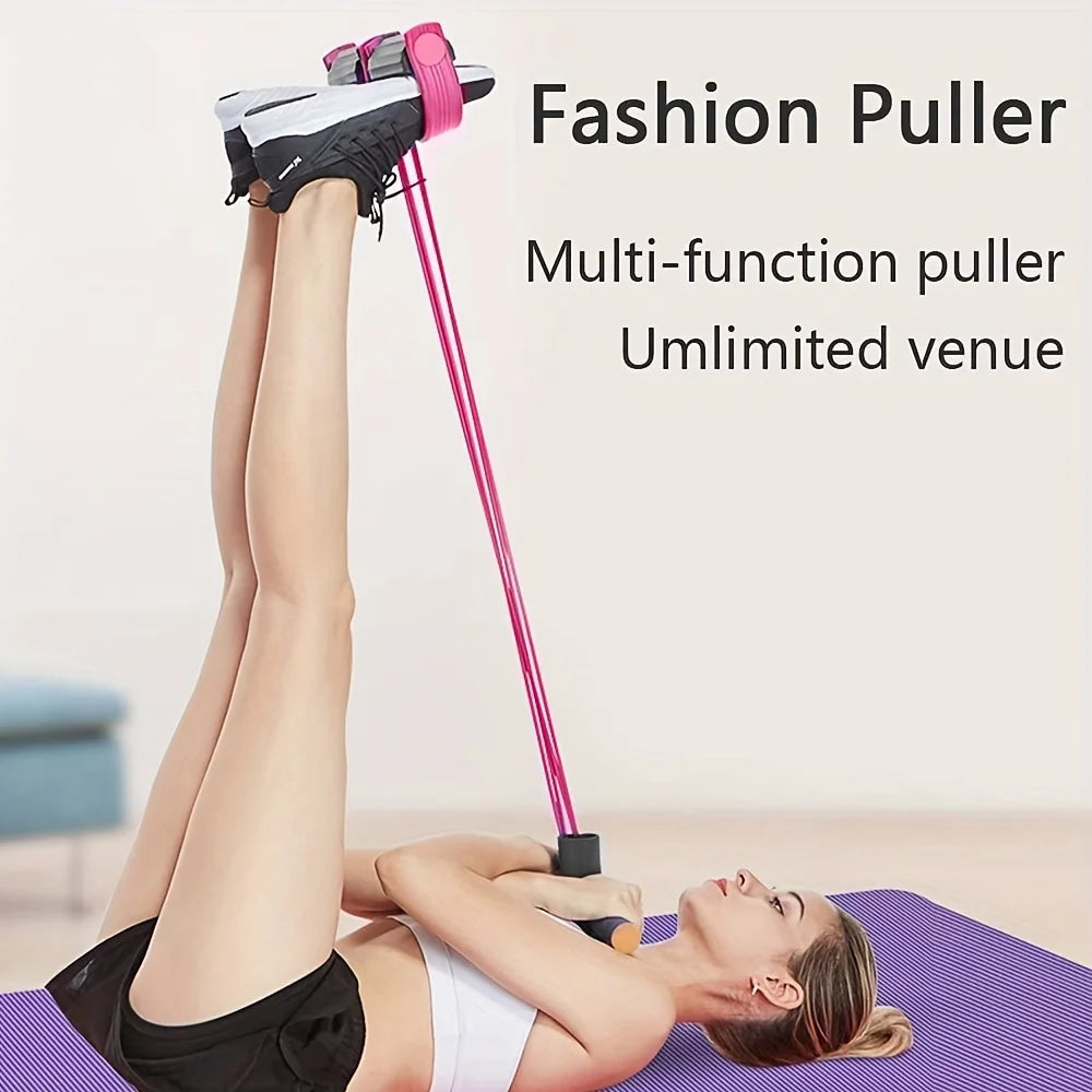 6-Tube Resistance Band, Multi-Functional Elastic Yoga Pull Rope for Arms, Legs, Waist & Abs, Durable Latex Fitness Equipment ferrersa