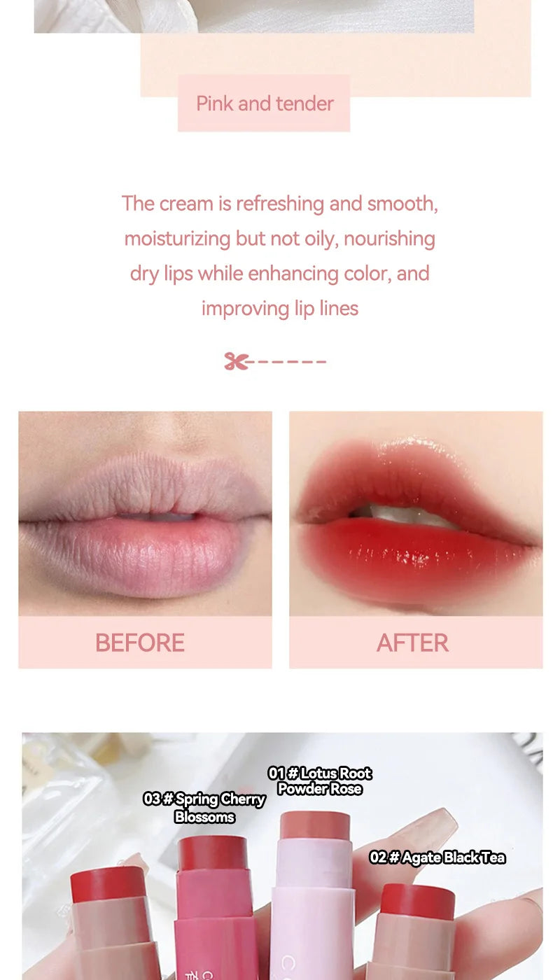 HAIPINK 3-Piece Set Tinted Moisturizing Lip Balm - Hydrating, Fade Lip Lines, Prevent Chapping ferrersa