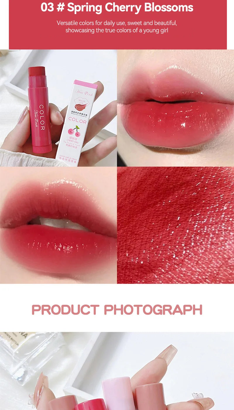 HAIPINK 3-Piece Set Tinted Moisturizing Lip Balm - Hydrating, Fade Lip Lines, Prevent Chapping ferrersa