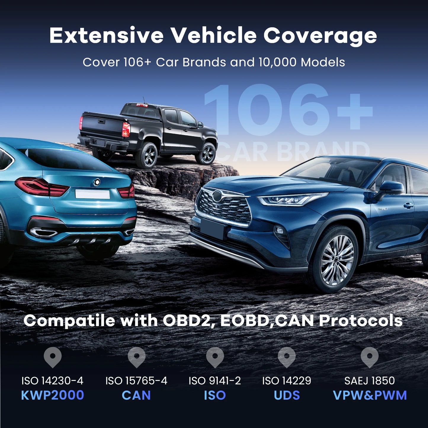 MUCAR VO6 OBD2 Diagnostic Tool, CAN FD All System Diagnosis OBD2 Scanner for Car 28 Resets Auto Scan Tool Lifetime Free Update