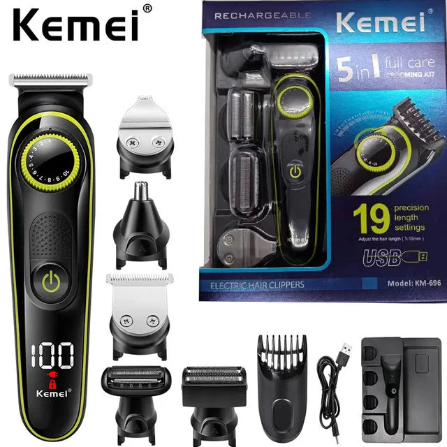 Kemei Electric Hair Clipper Beauty kit for Men Electric shaver beard trimme men's Razor multifunctional hair cutting machine ferrersa