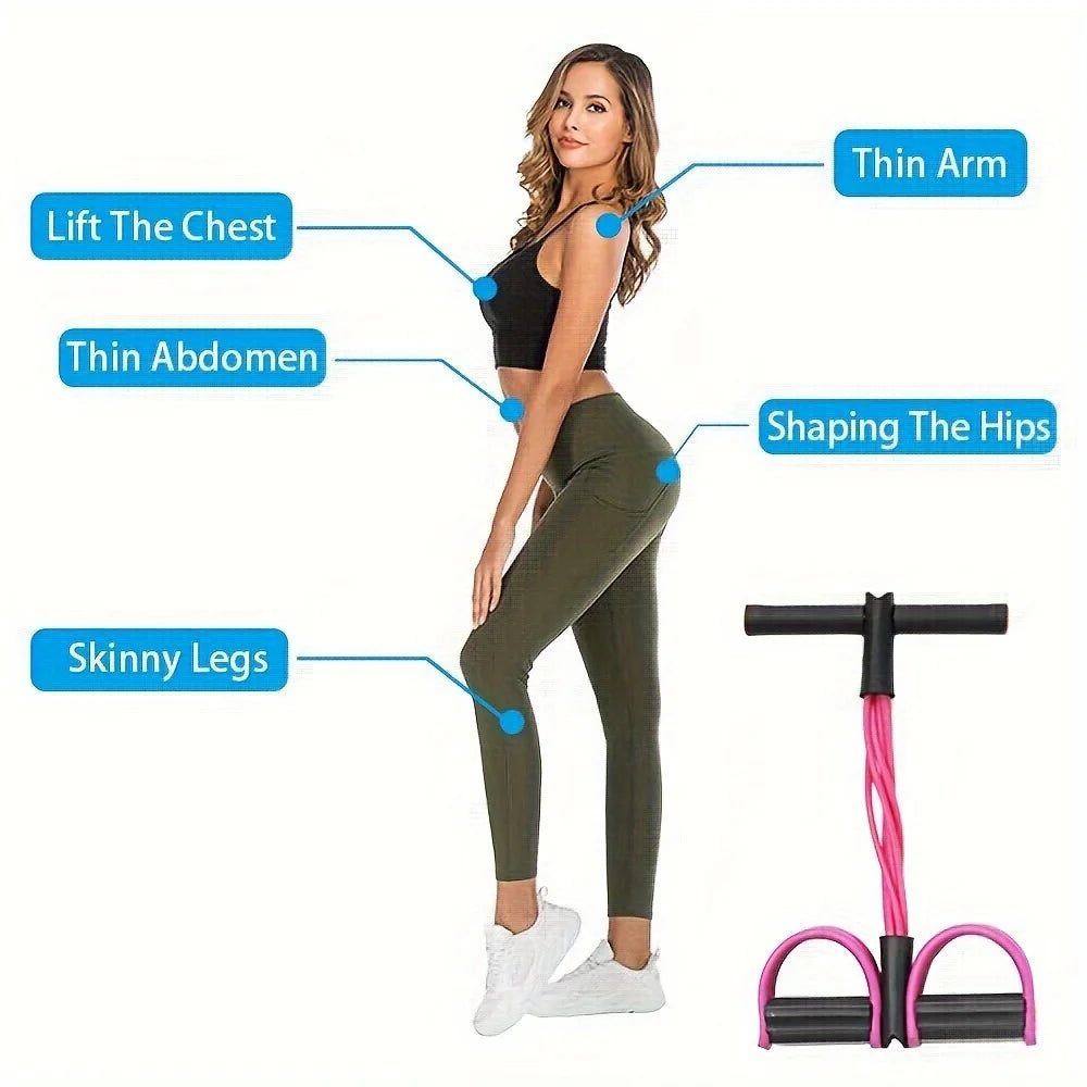 6-Tube Resistance Band, Multi-Functional Elastic Yoga Pull Rope for Arms, Legs, Waist & Abs, Durable Latex Fitness Equipment ferrersa