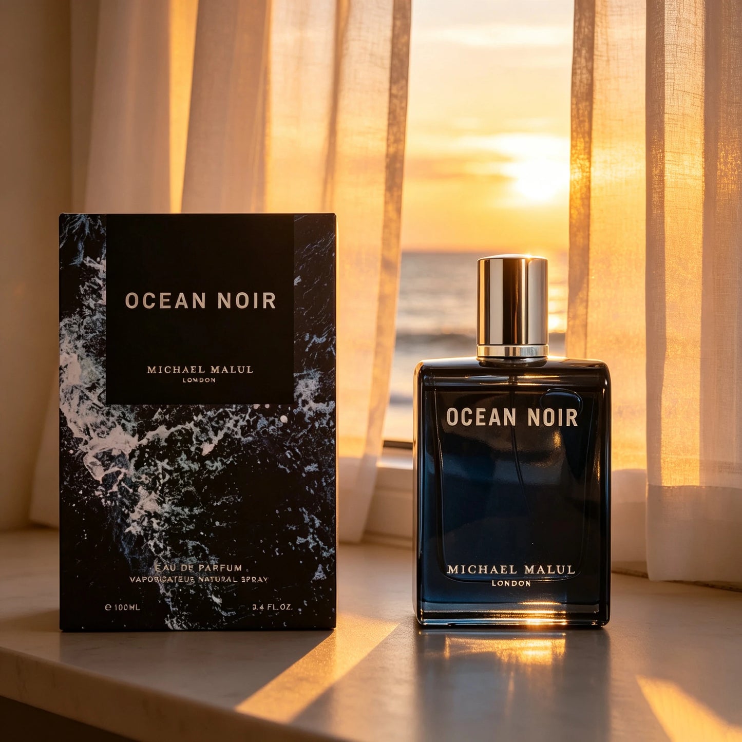Michael Malul Night Ocean Ocean Noir perfume Black Coconut Seaweed Patchouli Mature Cool Men's Light essence