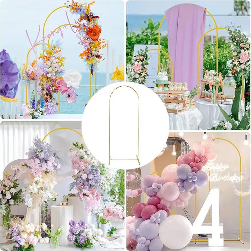 Wedding Arch Frame Metal Arched Photo Booth Backdrop Frame Decorated Arch Stand For Graduation Bridal Shower Wedding Ceremony
